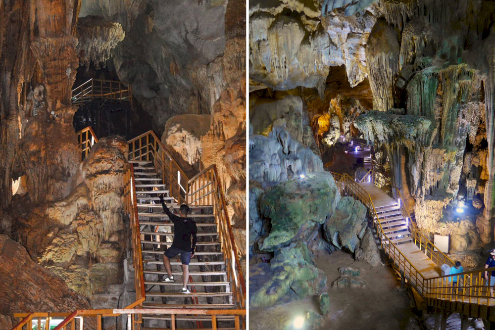Tien Son Cave lies in a region that has a complex and multi-layered geological structure